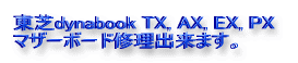 dynabook TX AX HX }U[{[hCo܂B